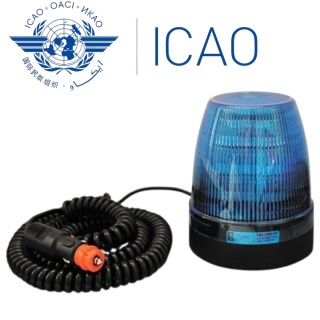 Lampa pojedyncza LBL-C niebieska ICAO typ C